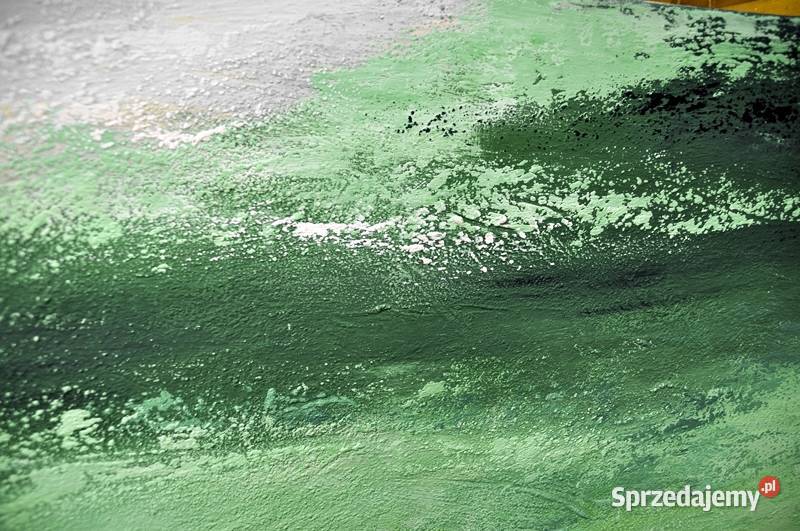 Zielona polana nowoczesny obraz abstrakcyjny do Malbork sprzedam