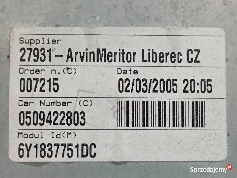 MECHANIZM SZYBY LEWY PRZÓD EUROPA LIFT Rok produkcji 2005