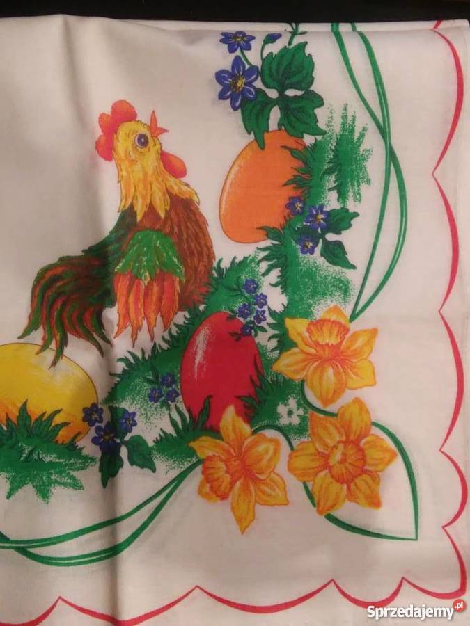 Obrus Wielkanoc serwetki 100 bawełna mazowieckie Warszawa