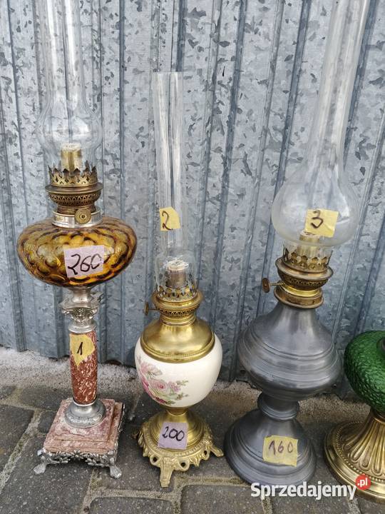 lampy naftowe z francji Antyki Fałków sprzedam
