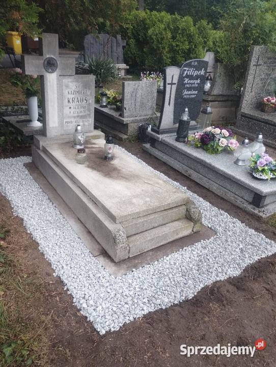Kamyczki ozdobne grys obsypanie grobu kamykami