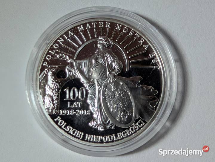 Srebrny Medal Polonia 100 lat Niepodległości Ag Numizmatyka
