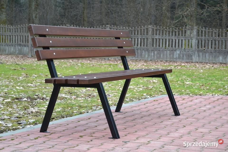ŁAWKA stalowa z oparciem PARKOWA OGRODOWA Siedlce