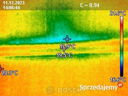 Badanie wilgoci kamerą termowizyjną Wrocław Pozostałe usługi