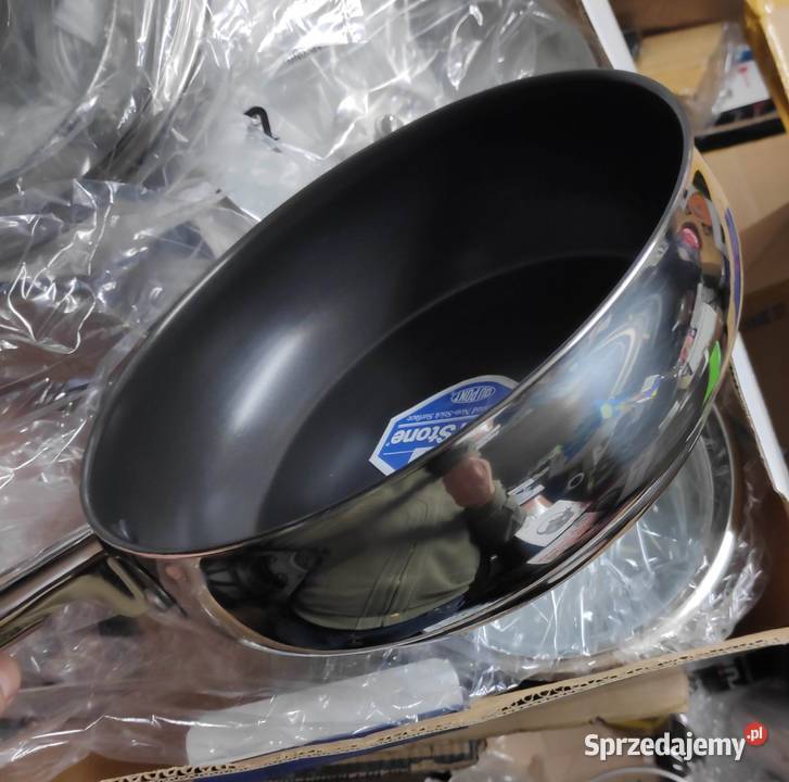Garnki Bergner jumbo 12 el z patelnią teflon łódzkie sprzedam