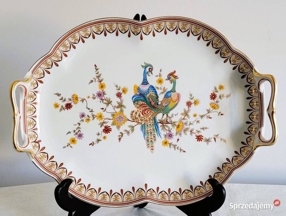 Elegancka porcelanowa taca z uszami Ancap Kraków