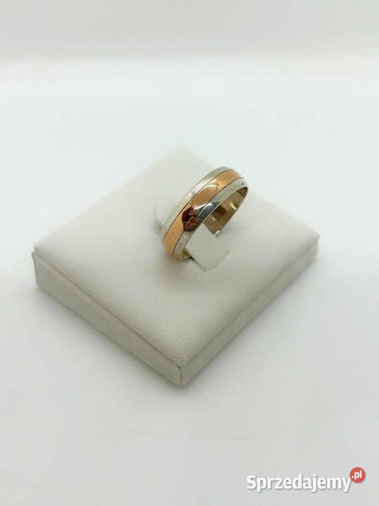 Złota Obrączka pr 585 925 335g Rozmiar 19 złoto Elbląg