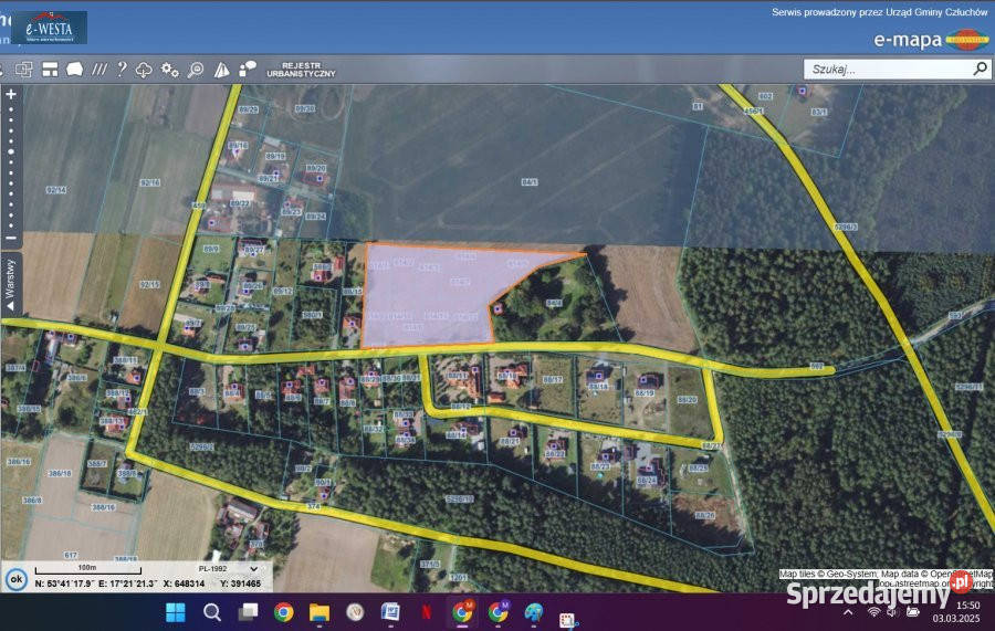 Ziemię sprzedam 1173 metry Piaskowo