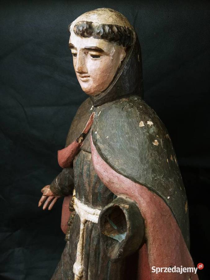 Rzeźba Święty Antoni 695 Drewno Dąb Antyki Nowa Sól