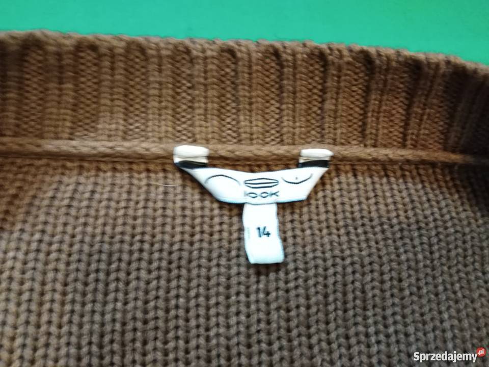 Ciepły gruby rozpinany brązowy sweter marki Look Rozmiar 42(XL) Warszawa