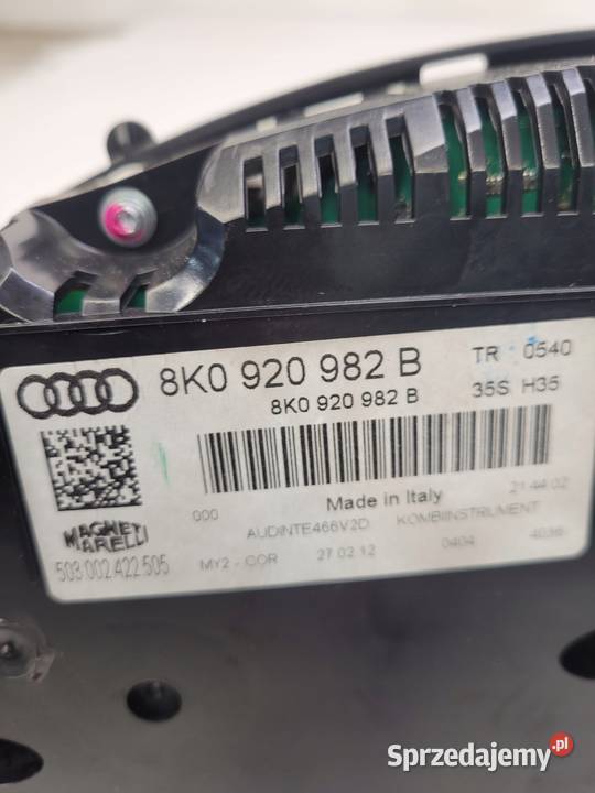 LICZNIK ZEGARY AUDI A4 B8 LIFT 20 TDI 8K0920982B Przystajń