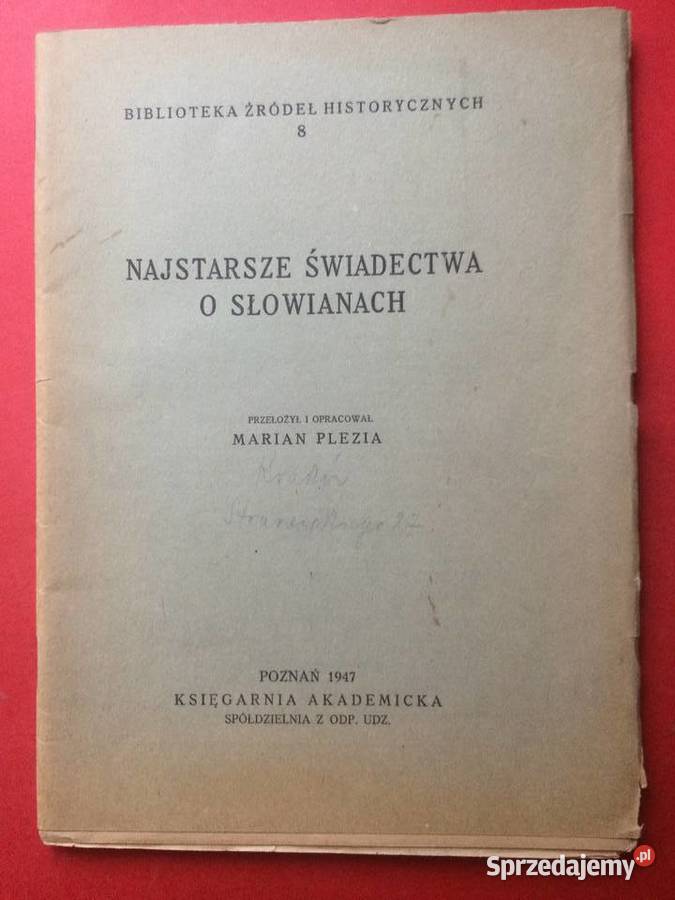 700 Najstarsze Świadectwa O Słowianach zachodniopomorskie Szczecin sprzedam