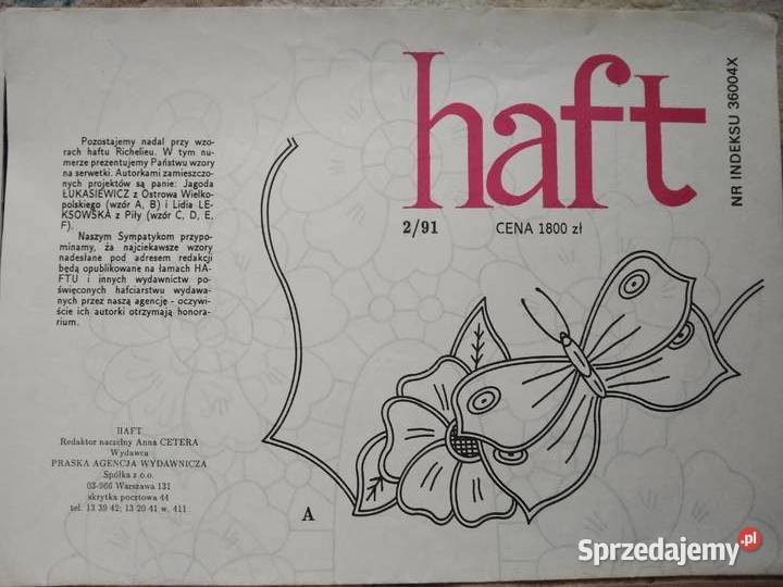 Czasopisma HAFT Richelieu 1990 i 1991 Lublin