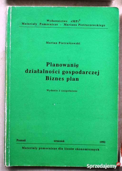 Planowanie działalności gospodarczej, Marian Pietraszewski