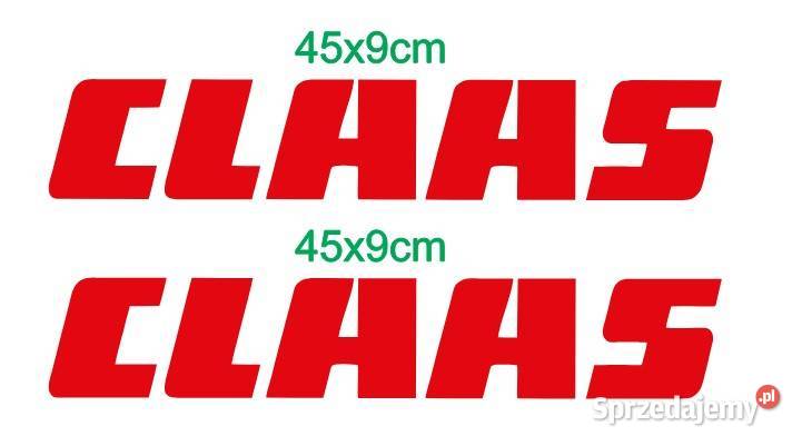Naklejki Naklejka Claas 45x9 2 czerwone Traktor Ostróda