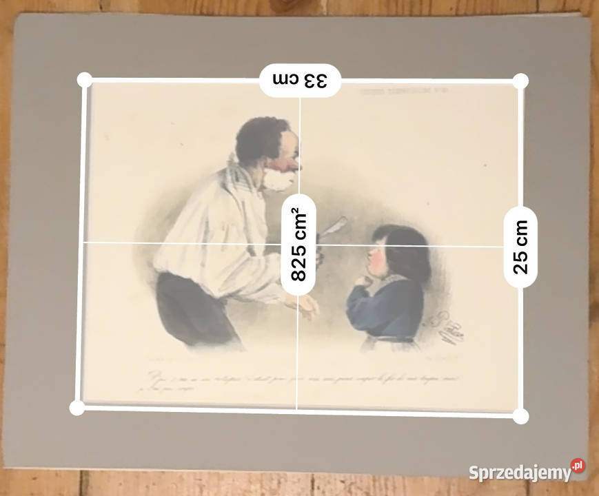 Oryginalna Karykatura Francuska XIX w