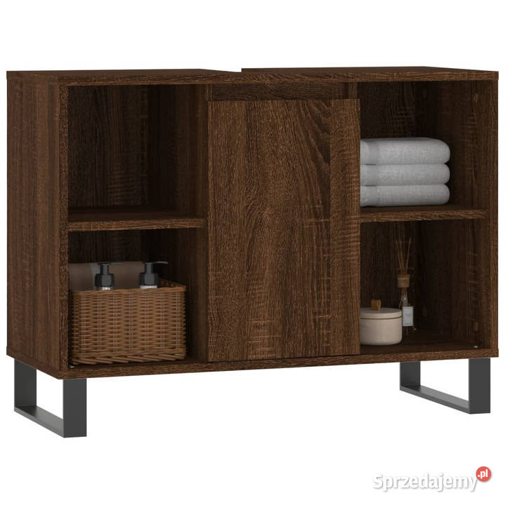 Szafka łazienkowa brązowy dąb 80x33x60 WM831643 mazowieckie Warszawa