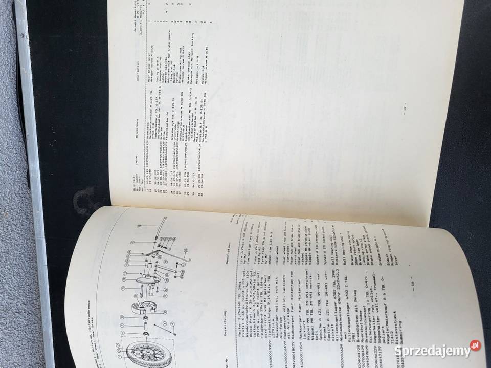 ORGINALNY DDR KATALOG CZĘŚĆI MZ ETZ 251 ORGINAŁ Rybnik sprzedam