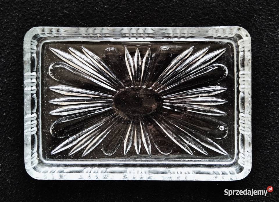 Półmisek kryształowy szkło tacka podstawka pomorskie Gdańsk