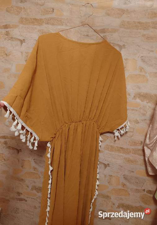 LXL Shein Długa Bogato zdobiona sukienka w stylu Kraków