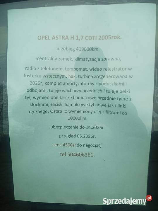 Opel Astra h 17 CDTI Bytonia