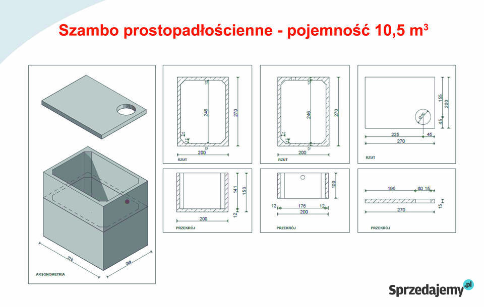 Forma stalowa na szambo prostopadłościenne Zgierz sprzedam