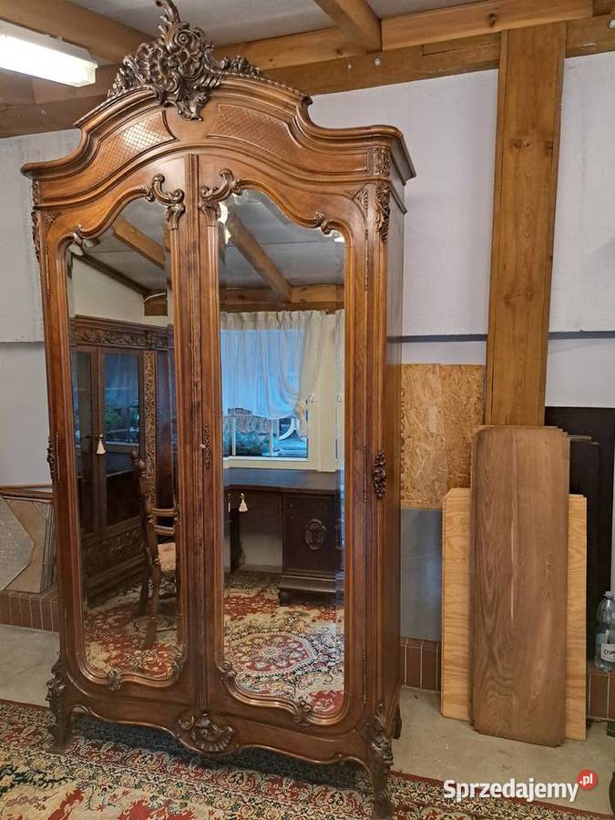 Piękna 2drzwiowa szafa Ludwik Filip z lustrami sprzedam