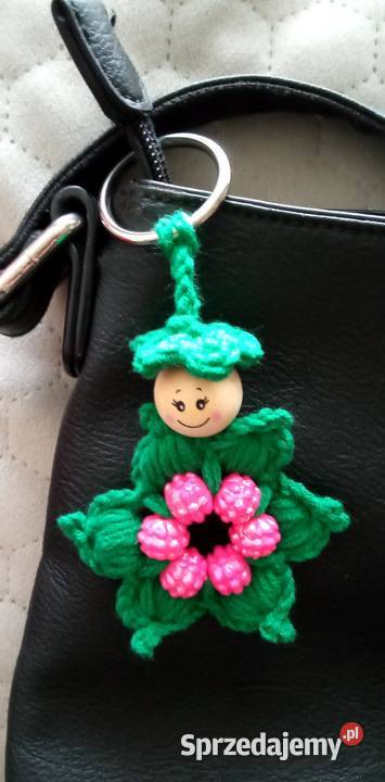 Brelok do kluczy wykonany na szydełku Łask