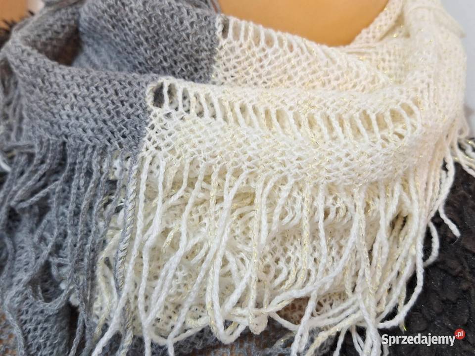 Szalo komin biało szary warmińsko-mazurskie Braniewo sprzedam