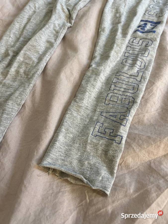Szare legginsy getry z napisem na boku HIT szary/srebrny