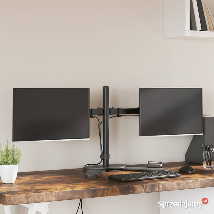 Stojak na dwa monitory czarny stalowy VESA 75100 Warszawa sprzedam
