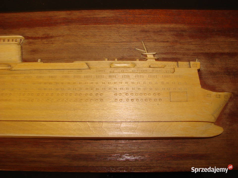 model statku płaskorzeźba drzeworyt Pozostałe Pruszcz Gdański