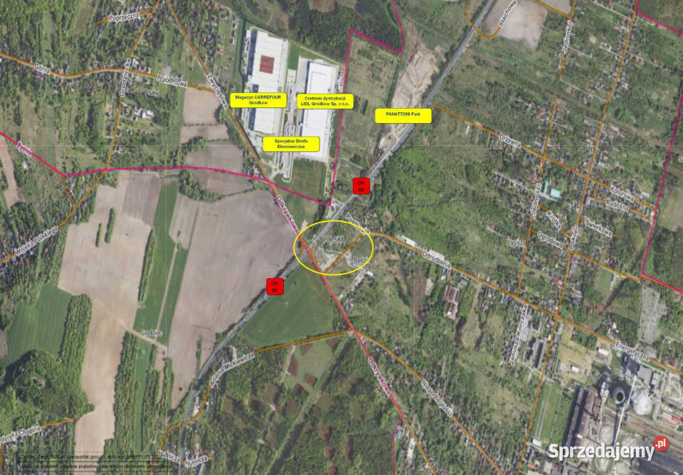 Działka inwestycyjna do sprzedaży Będzin DK86 Sprzedaż