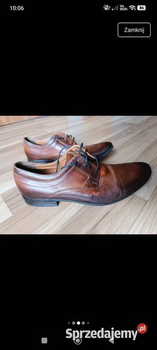 Garnitur szary Wiliński buty skórzane lakierki Odzież wyjściowa Szczerców