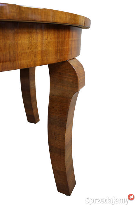 Okrągły stół rozkładany Art Deco w orzechu sprzedam