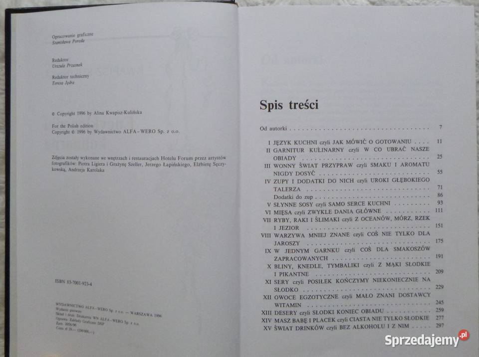Encyklopedia kulinarna Alina KwapiszKulińska Warszawa