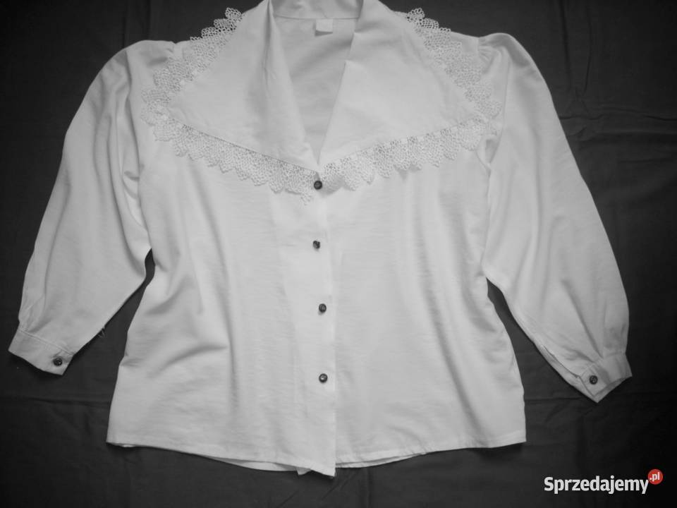 Elegancka Biała Koszula Gipiura 42 XL Nowy Sącz