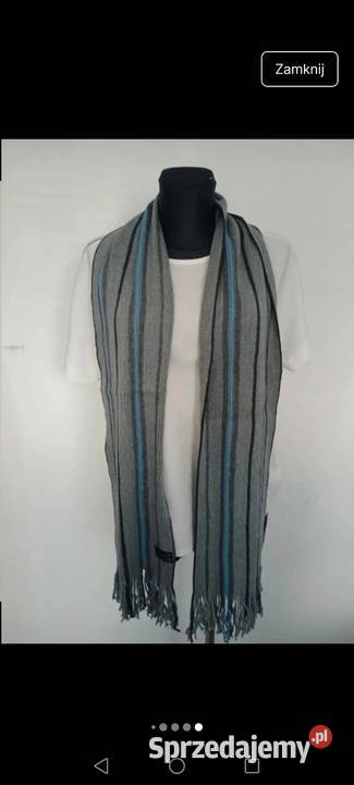 Szalik szal długi szary jesień zima retro 2YK podkarpackie Krosno sprzedam