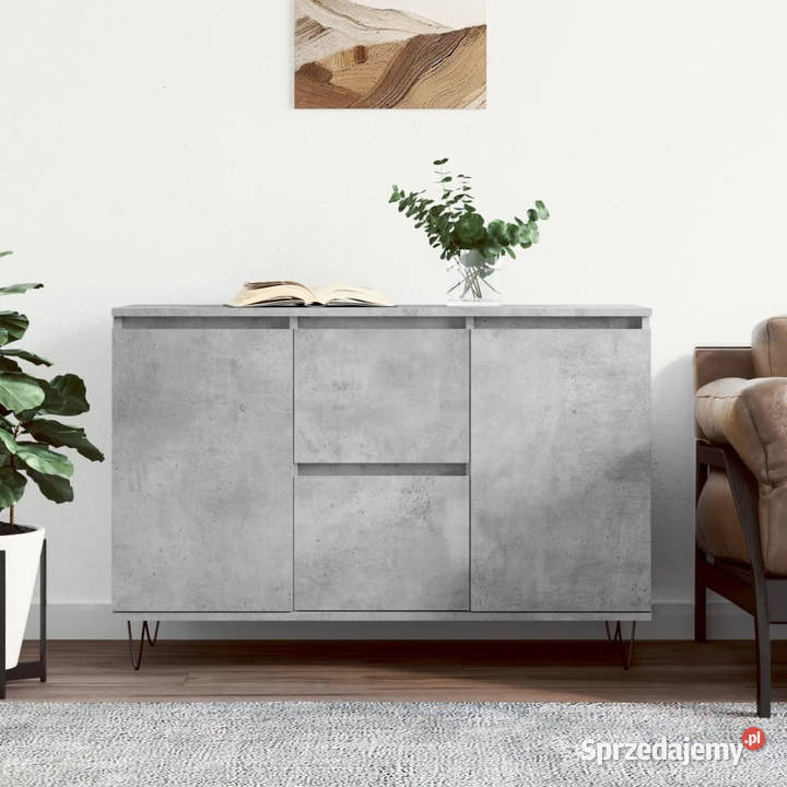 Szafka szarość betonu 104x35x70 materiał Warszawa
