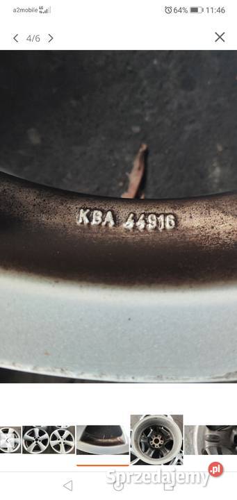 Felgi koła 5x112 alufelgi 16 r16 Mercedes et35 Opony i felgi Grajewo