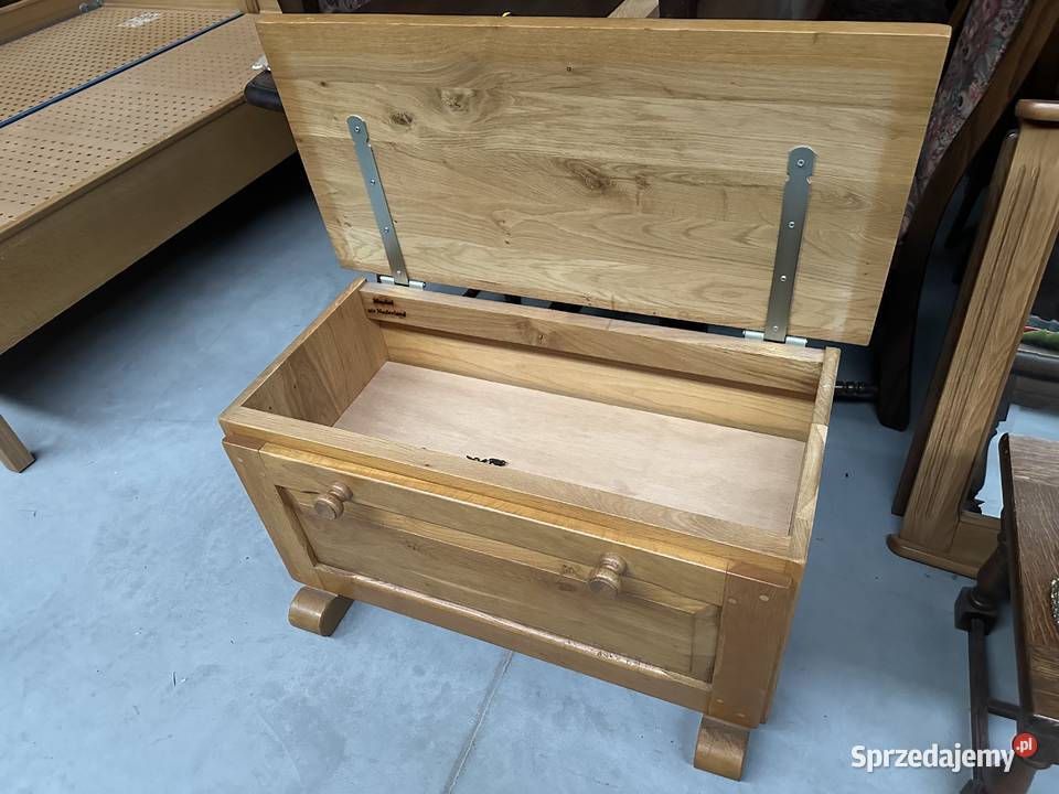 Masywna ciężka dębowa skrzynia komoda 88 Sławoszewek