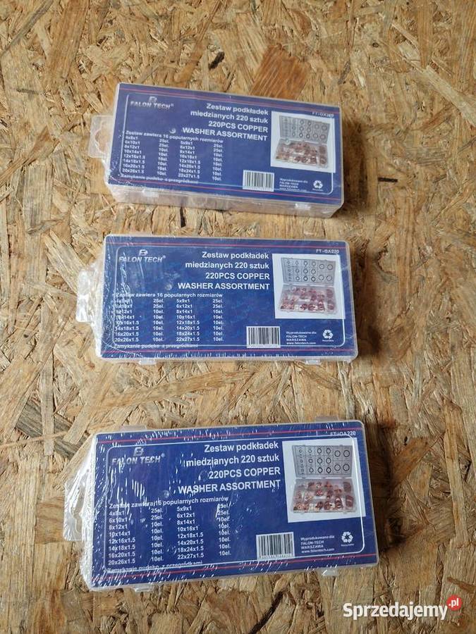 ZESTAW 220 PODKŁADKI MIEDZIANE USZCZELKI MIEDŹ Głogowa