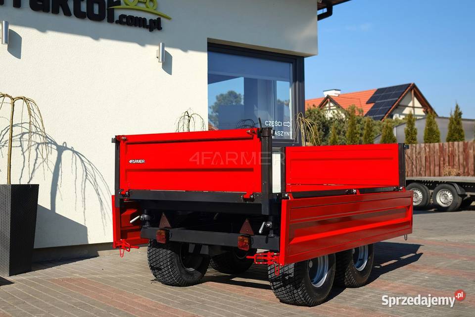 Przyczepa rolnicza dwuosiowa 25T z kiprem nieuszkodzony Przyczepy rolnicze Tajęcina