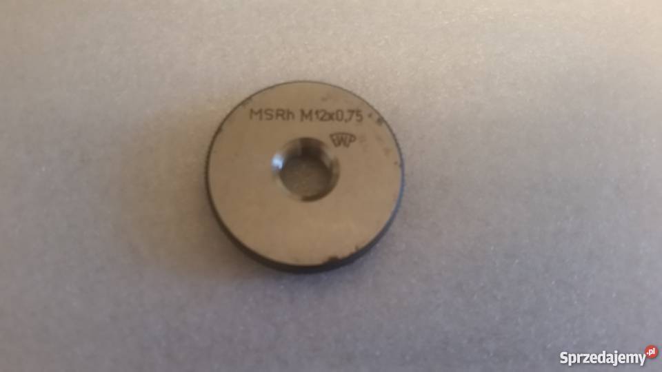 Sprawdzian pierścieniowy do gwintu MSRh M12x075 dolnośląskie