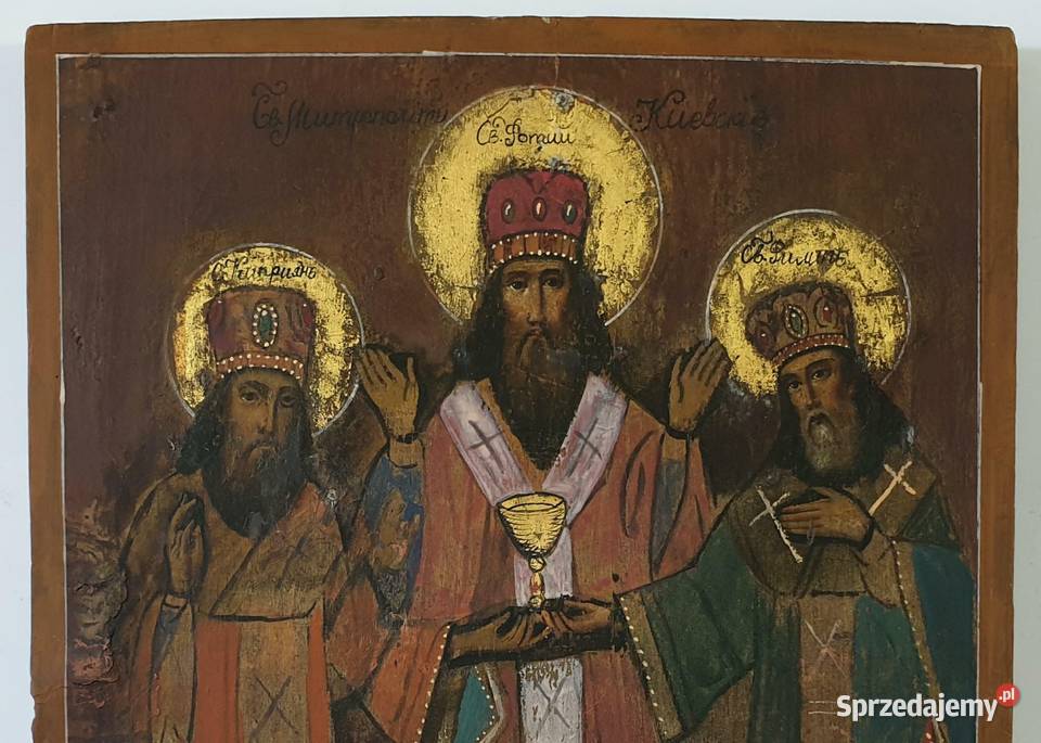 Ikona Święci metropolici Focjusz Teognost mazowieckie Warszawa