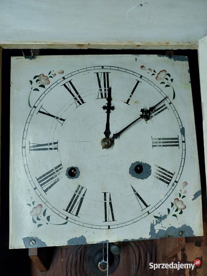 158 Stary zegar ścienny amerykański Waterbury Tczew