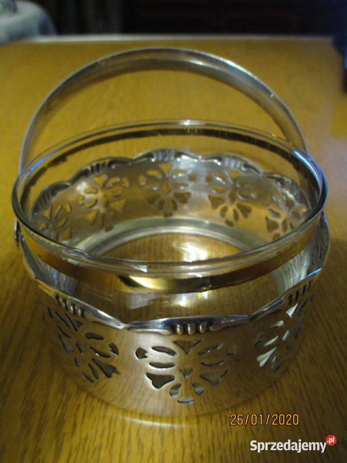 posrebrzana cukiernica HEFRA PRL Warszawa