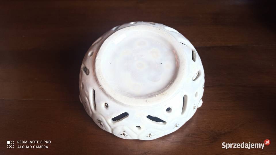 Patera MiseczkaZ uchwytami Złocona i opalizowana Gdańsk