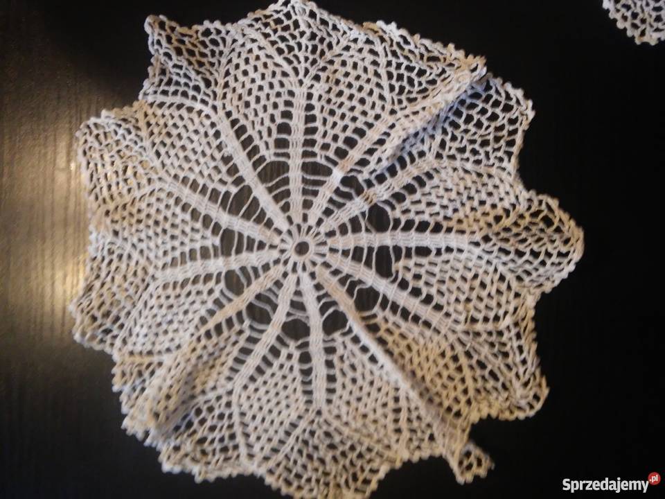 Serwetki szydełkowe okrągłe i maszynowe owalne Warszawa