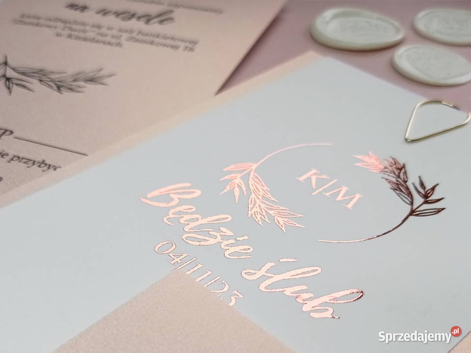 OLIWIA zaproszenia ślubne rose gold Siedlce